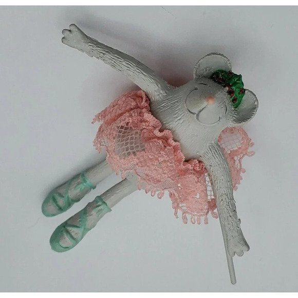 Vintage 4 Wooden Painted Teddy Bears Movable Joints Ornaments+ Bear Mouse Taiwan - Picture 7 of 9